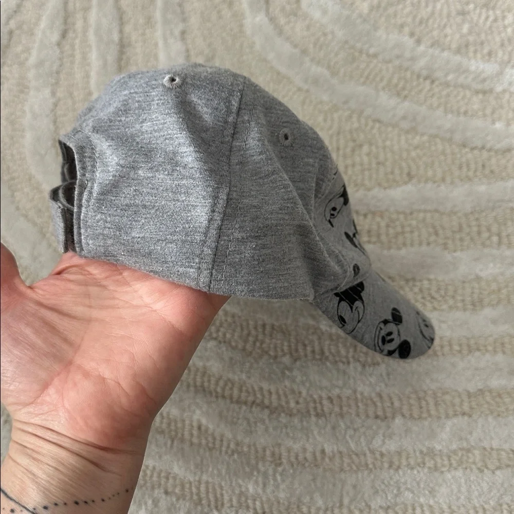 Gray Mickey Mouse Hat and Beanie Set